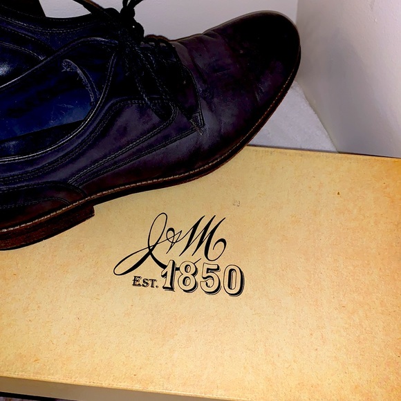 Johnston & Murphy Brannon Plain Toe Dark Grey, Size 10 Dress Shoes - Picture 11 of 12